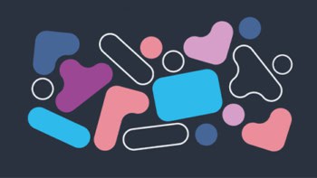 Abstract image showing colourful shapes