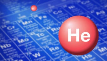 illustration of helium atom
