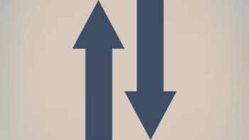 Two arrows pointing in opposite directions